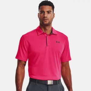 Used Under Armour Polo Shirt Pink XXL